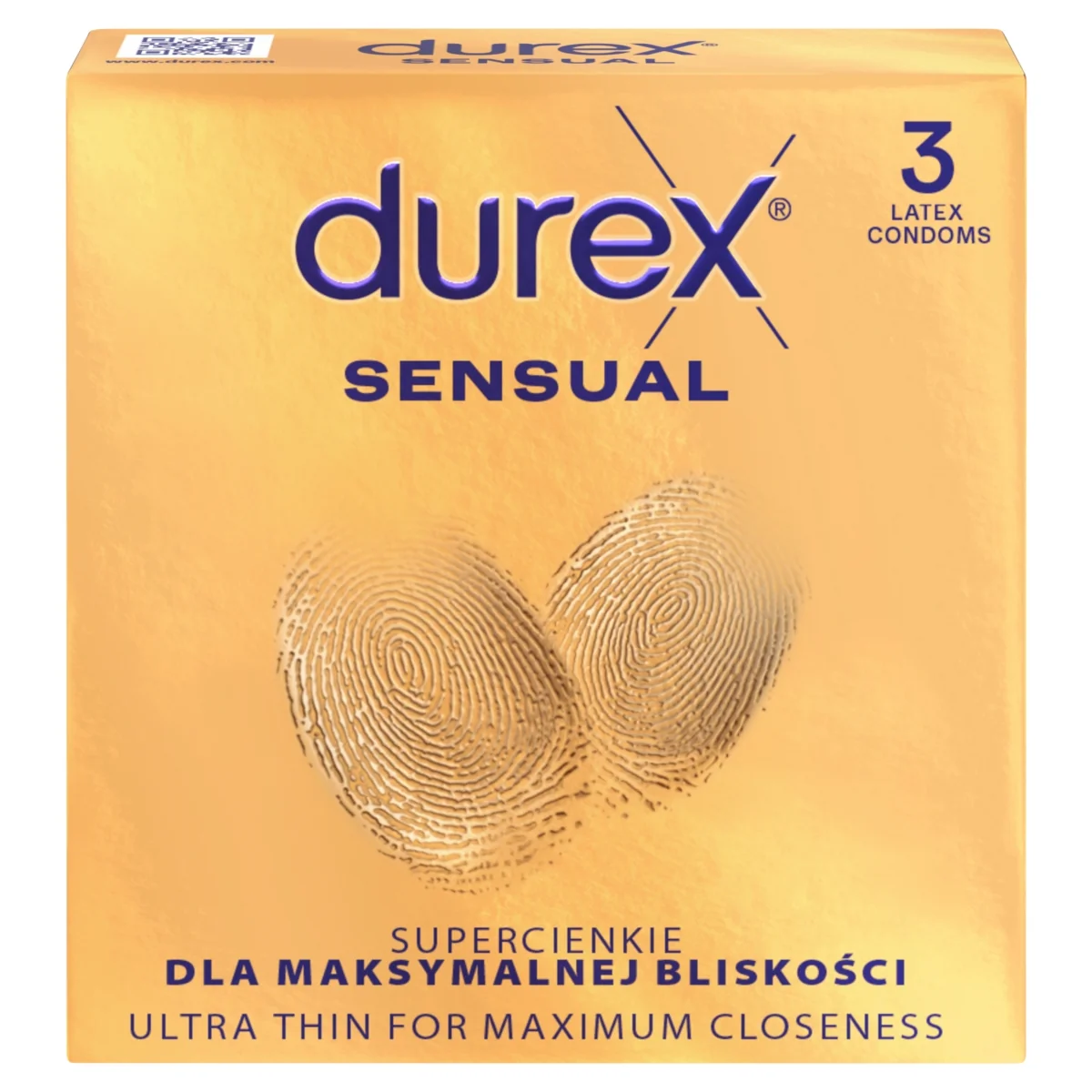 Durex Sensual prezerwatywy super cienkie, 3 szt.