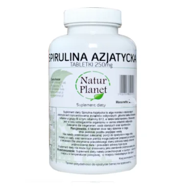 Natur Planet Spirulina Azjatycka tabletki, 500 tabletek