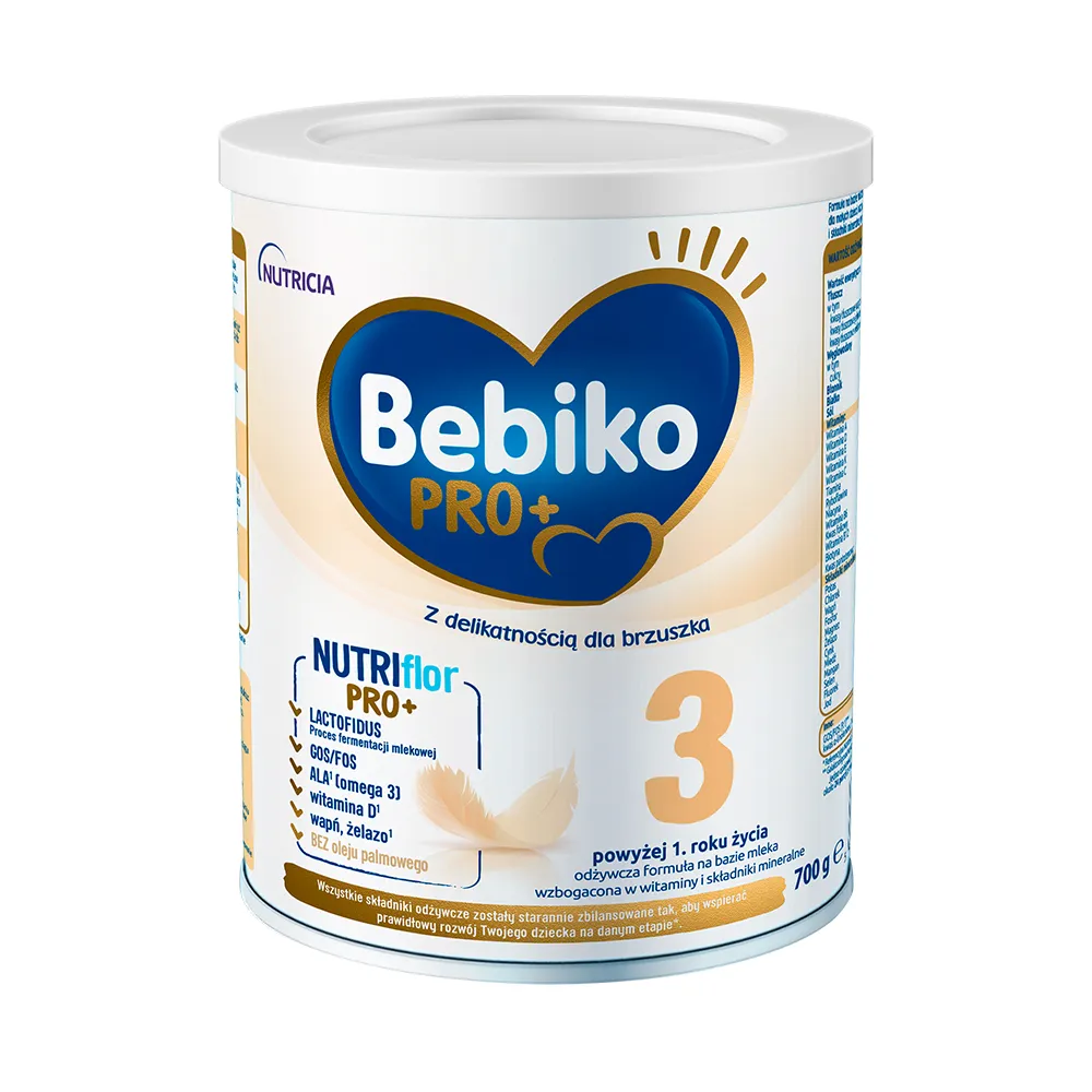 Bebiko Pro+ 3, mleko modyfikowane dla dzieci powyżej 1. roku życia, 700 g 