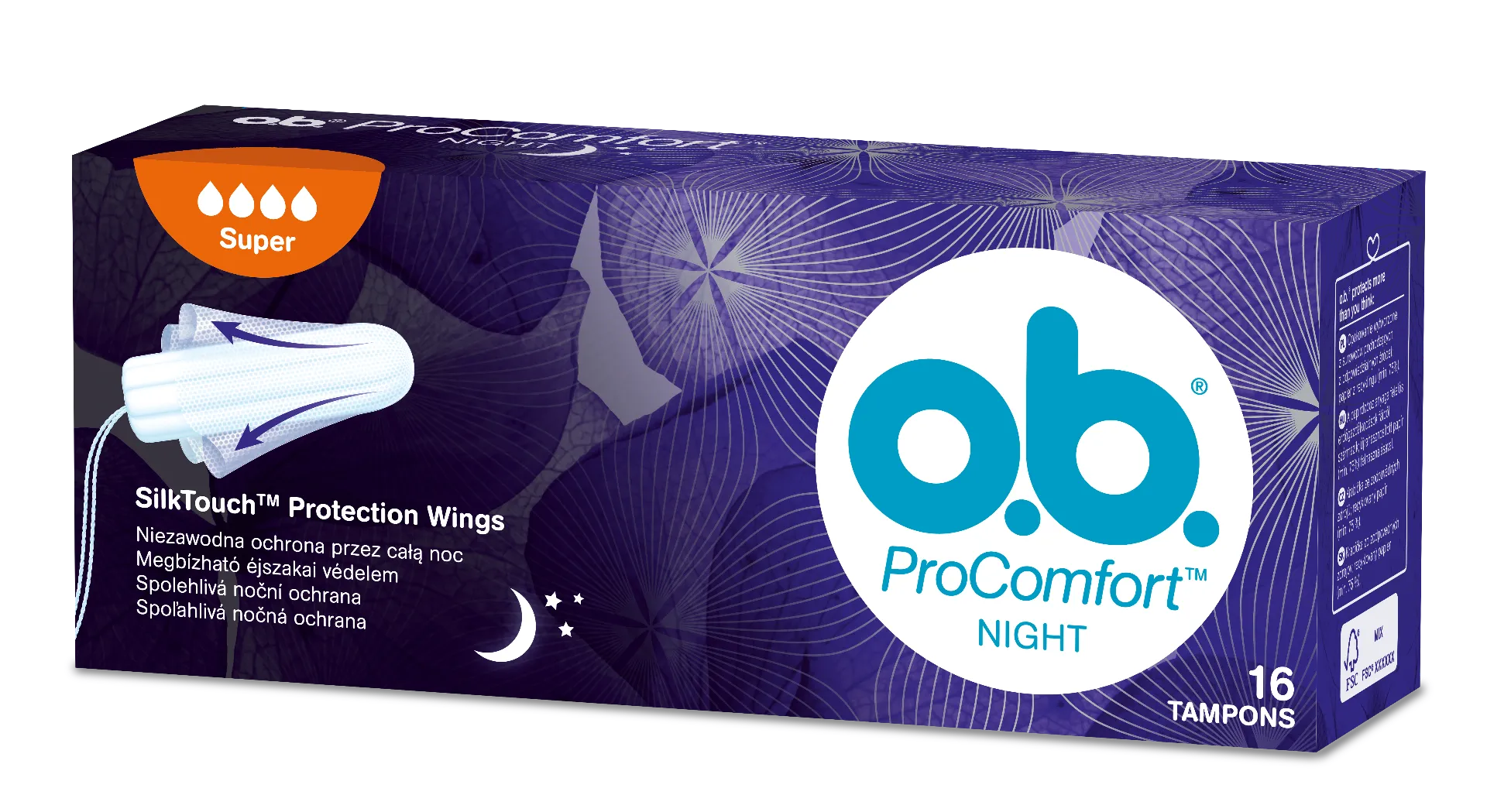 OB Pro Comfort Night Normal, tampony higieniczne, 16 sztuk