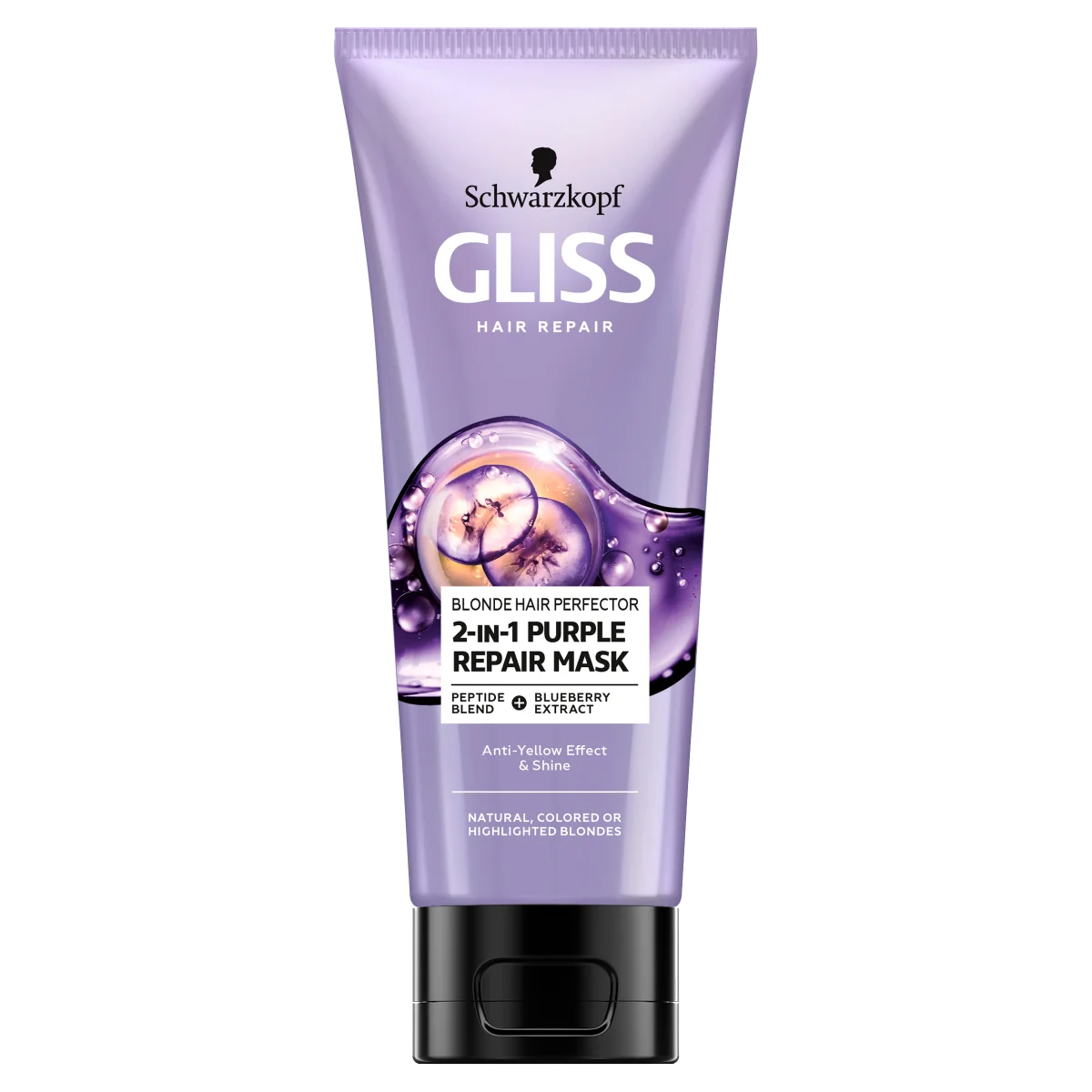 Schwarzkopf Gliss Blonde Hair Perfector, maska do włosów fioletowa, 200 ml