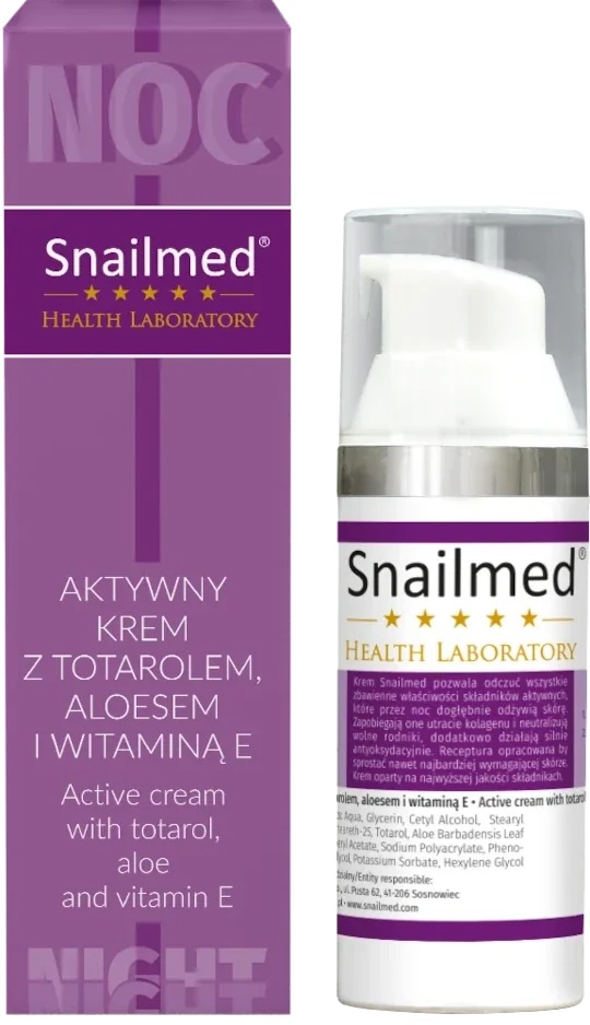 Snailmed, lipoaktywny krem do twarzy na noc, 30 ml