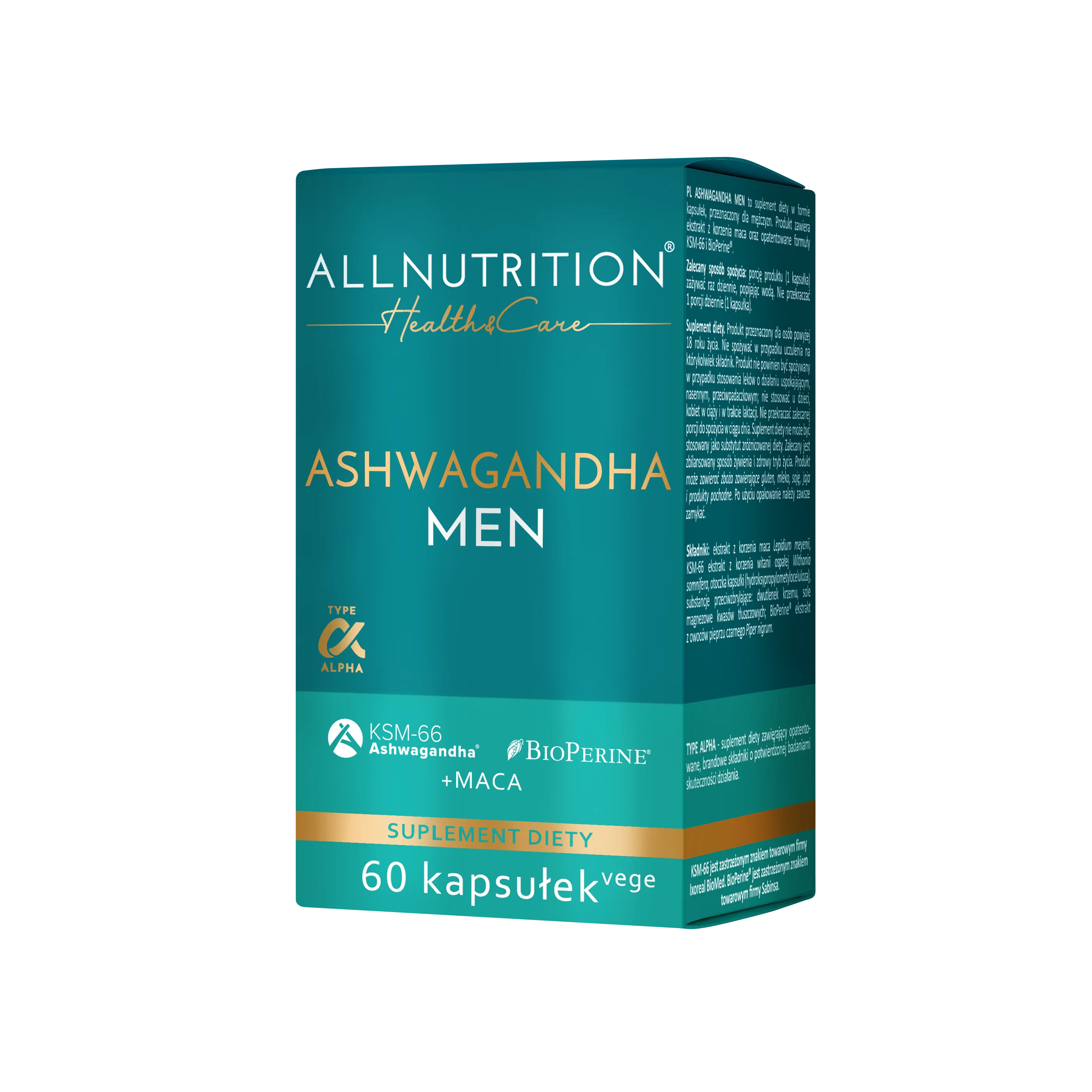 Allnutrition Health & Care Ashwagandha Men  60 kapsułek