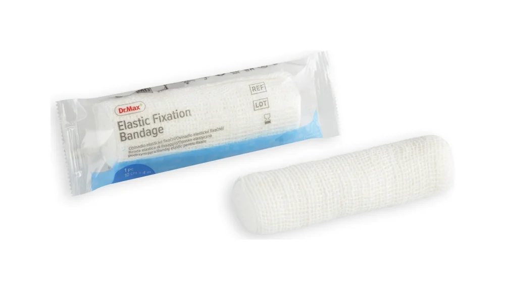 Dr. Max Elastic Fixation Bandage opaska podtrzymująca 10 cm x 4 m, 1 szt.