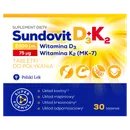 Sundovit D3+K2, suplement diety, 30 tabletek