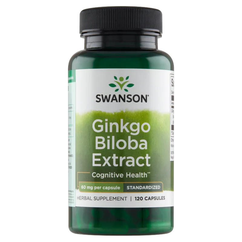 Swanson Ginkgo Biloba, suplement diety, 120 kapsułek