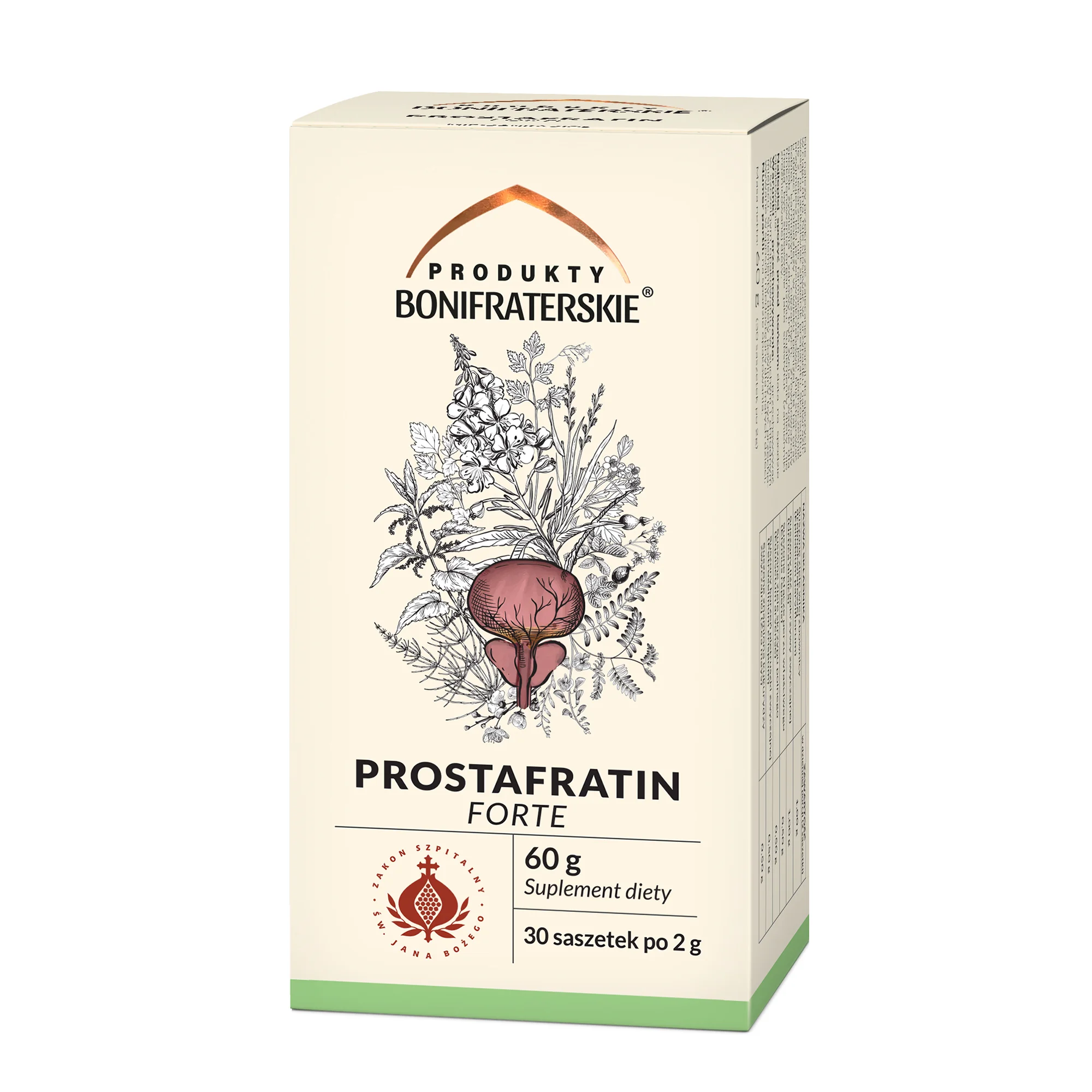 Produkty bonifraterskie Prostafratin Forte Fix, zioła do zaparzania, 30 saszetek x 2 g