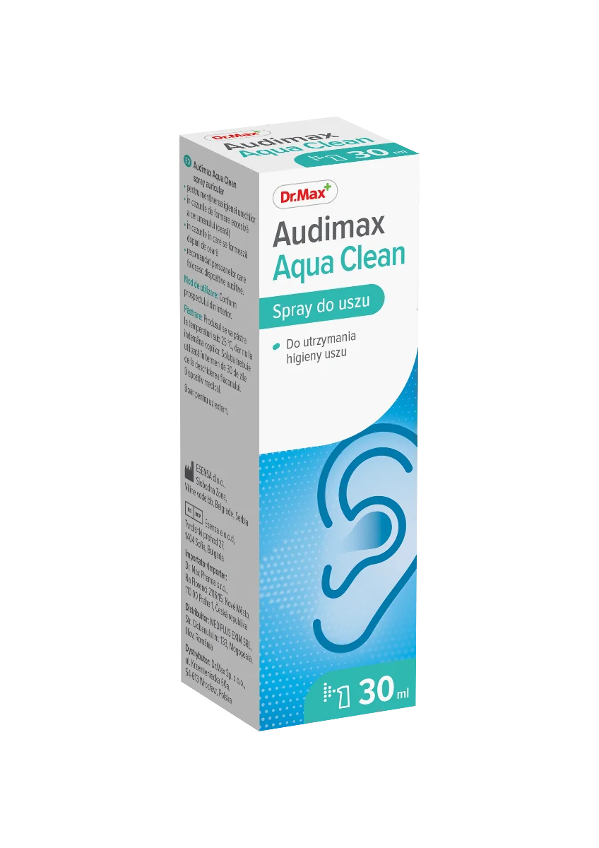 Audimax Aqua Clean Dr. Max, spray do uszu, 30 ml