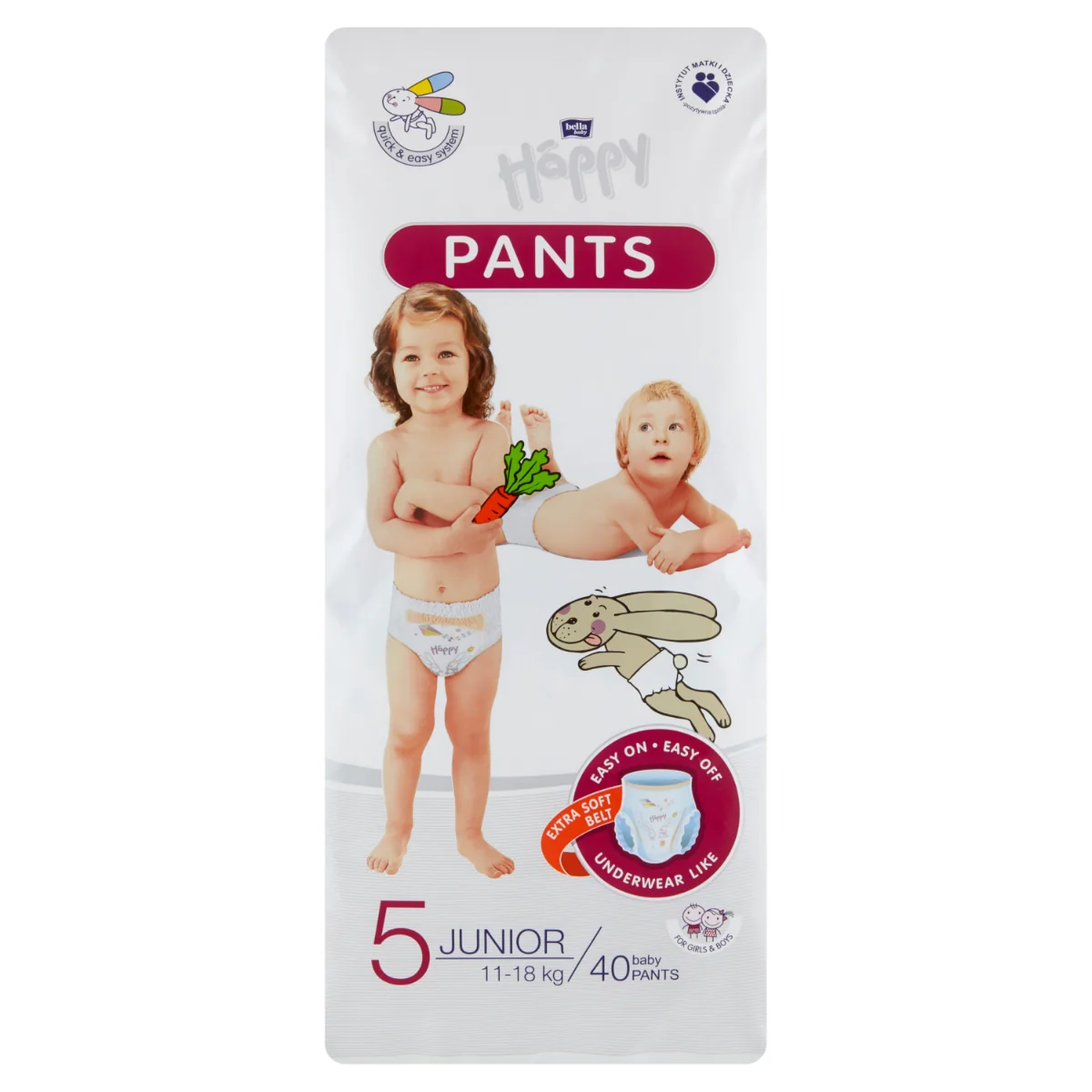 Bella Baby Happy Pants 5 Junior 11-18 kg Pieluchomajtki, 40 sztuk