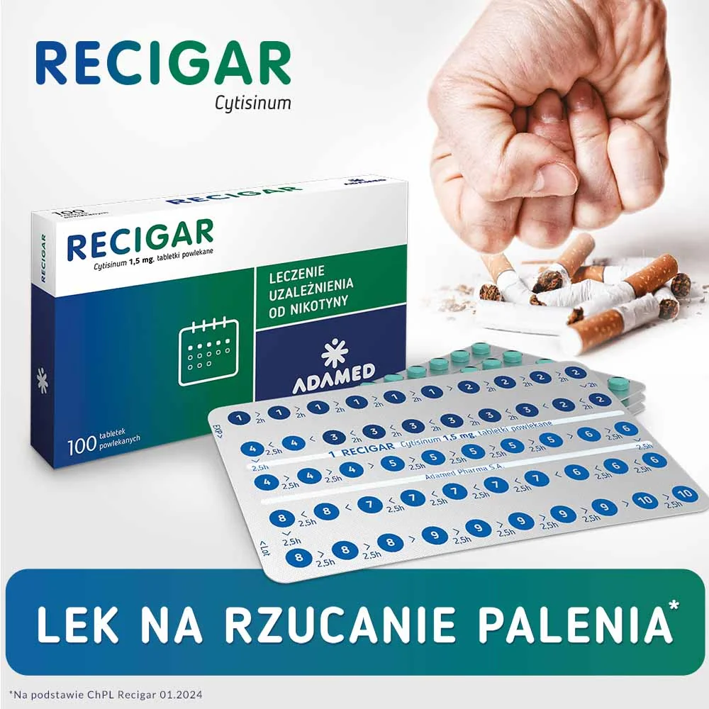 Recigar 1 5 mg, 100 tabletek powlekanych