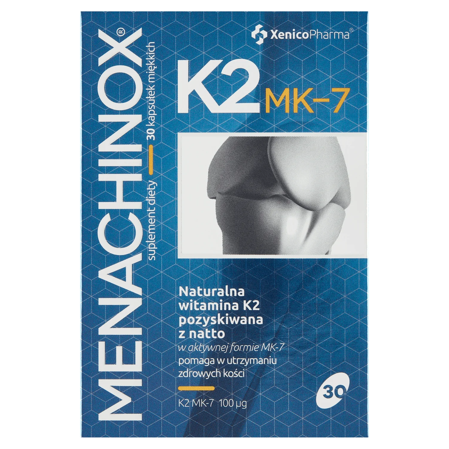 Menachinox K2 MK-7, suplement diety, 30 kapsułek