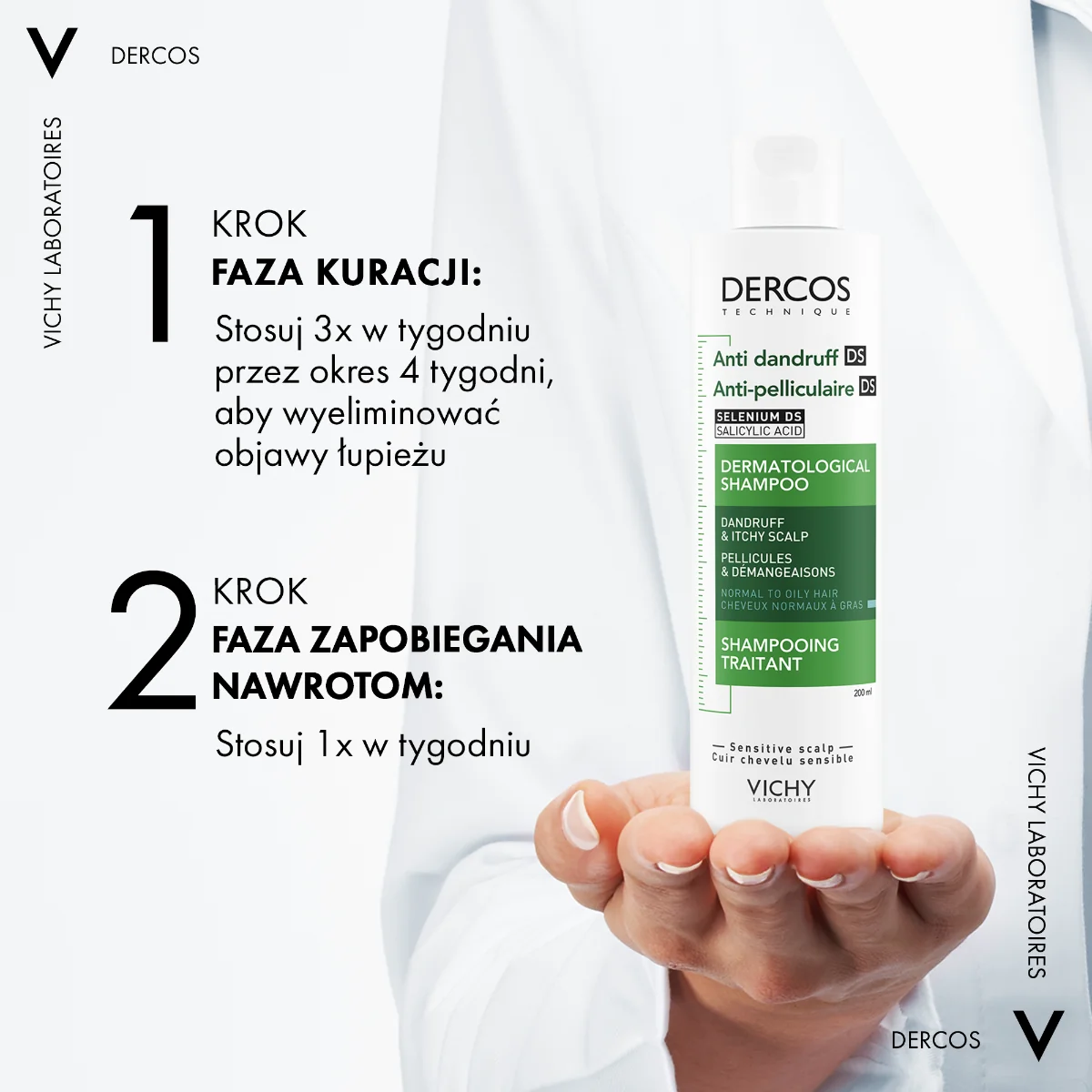 Vichy Dercos szampon przeciwłupieżowy, 200 ml