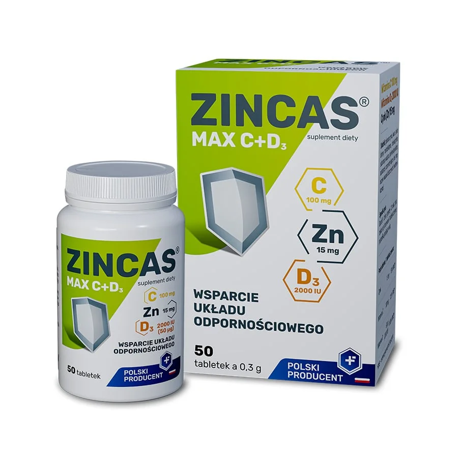 Zincas Max C+D3 50 tabletek