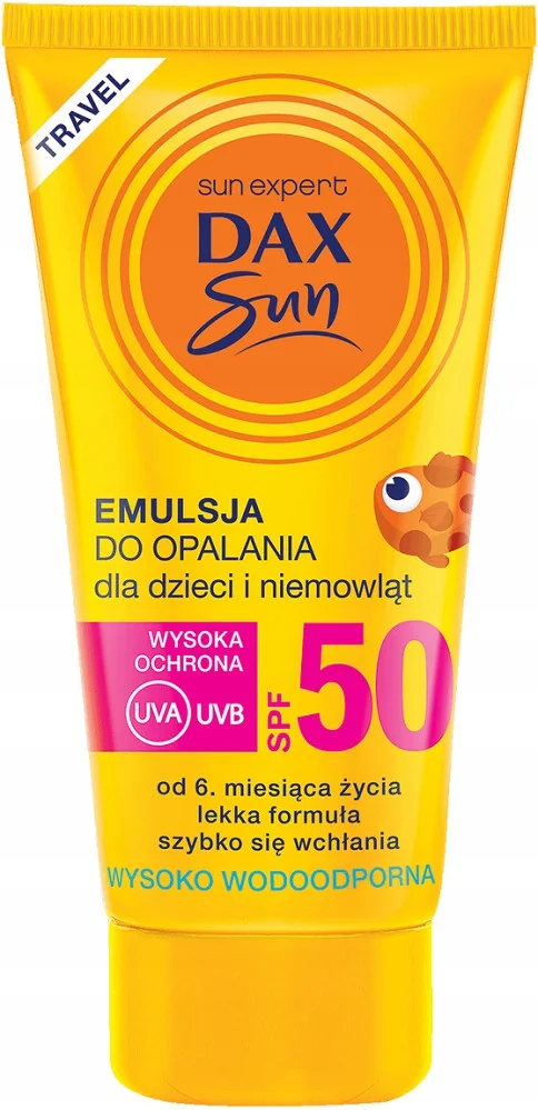 Dax Sun, Emulsja do opalania dla dzieci SPF50 Travel, 50 ml