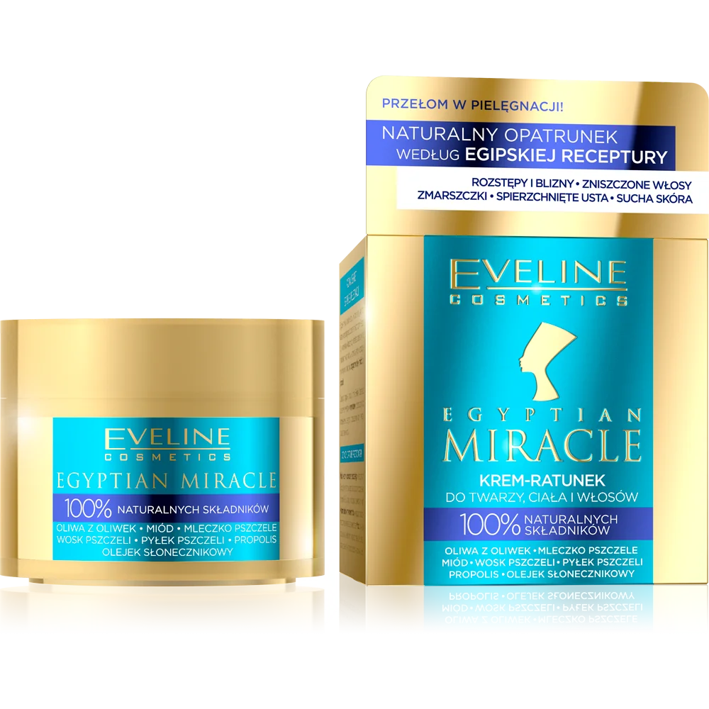 Eveline Cosmetics Egyptian Miracle, krem-ratunek do twarzy, ciała i włosów, 40 ml