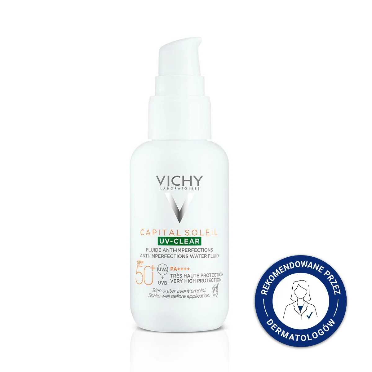 Vichy Capital Soleil UV-Clear, fluid przeciw niedoskonałościom SPF 50+, 40 ml