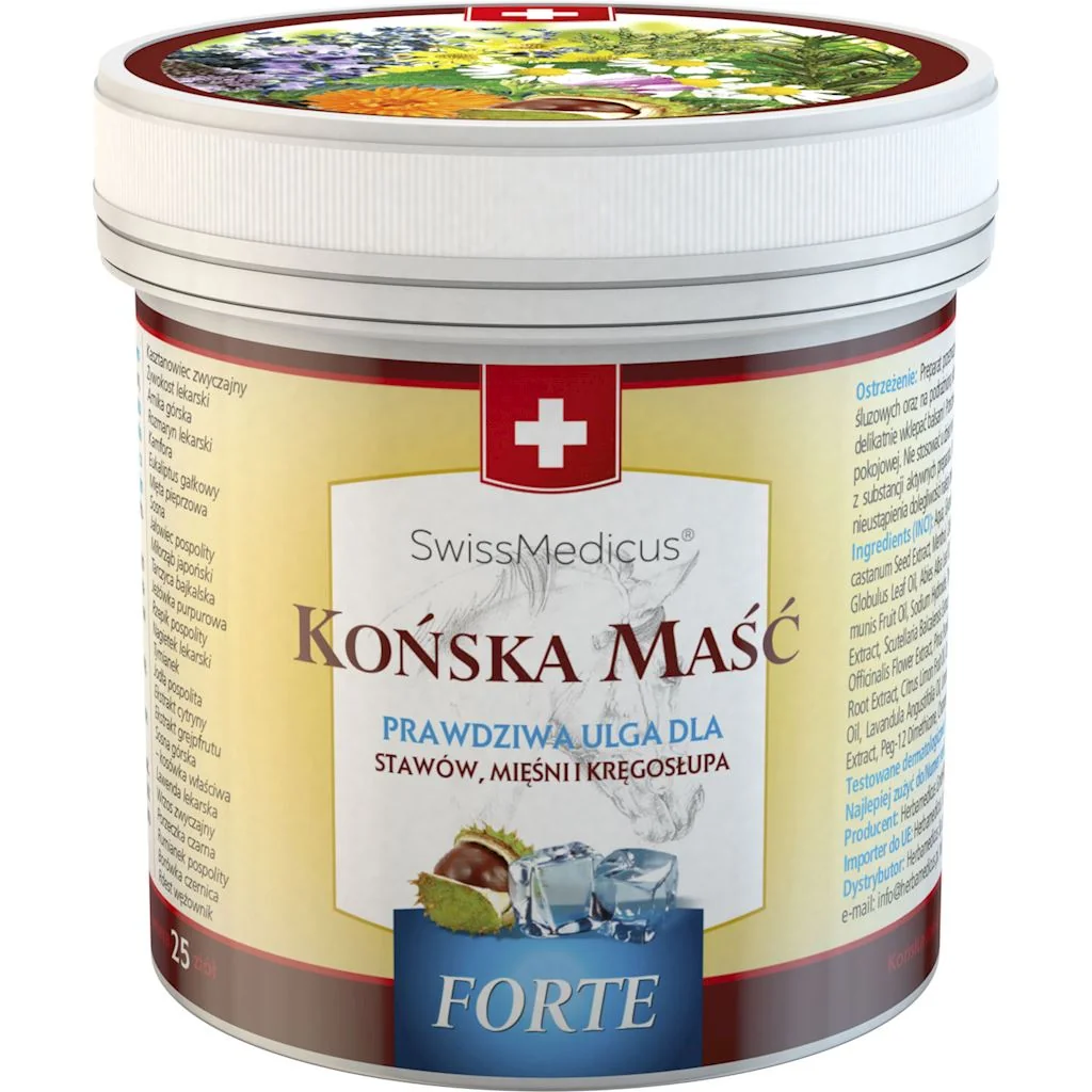 Herbamedicus, szwajcarska maść końska forte, chłodząca, 250 ml