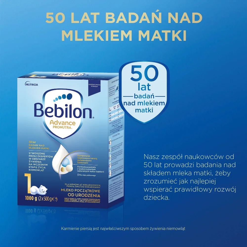 Bebilon 1 Advance Pronutra mleko początkowe od urodzenia, 1000 g