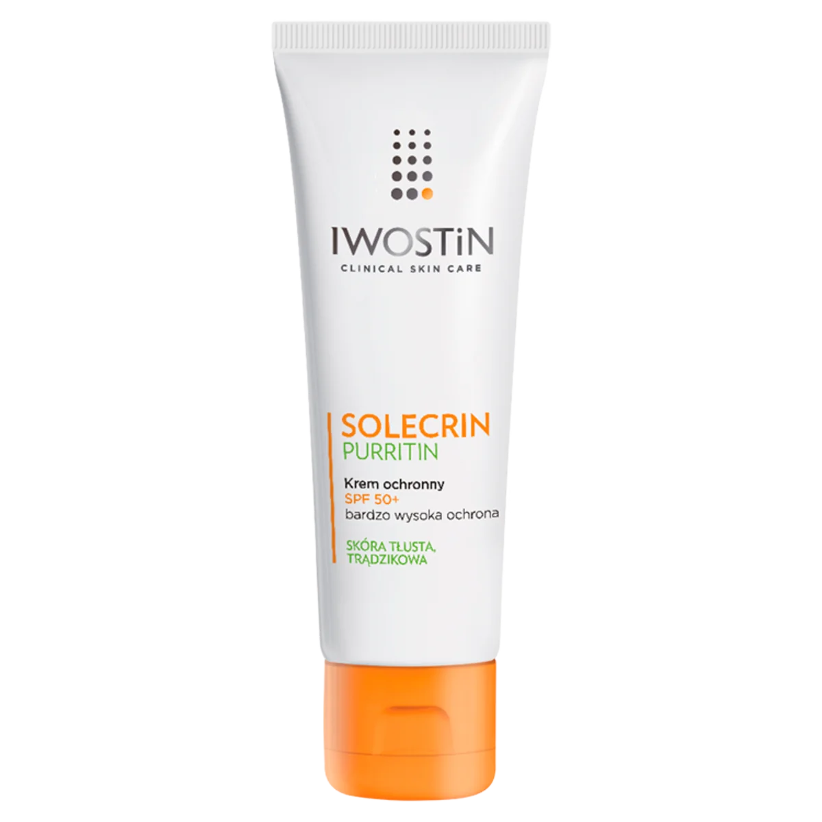 Iwostin Solecrin Puritin krem ochronny dla skóry tłustej i trądzikowej, SPF 50 +, 50 ml