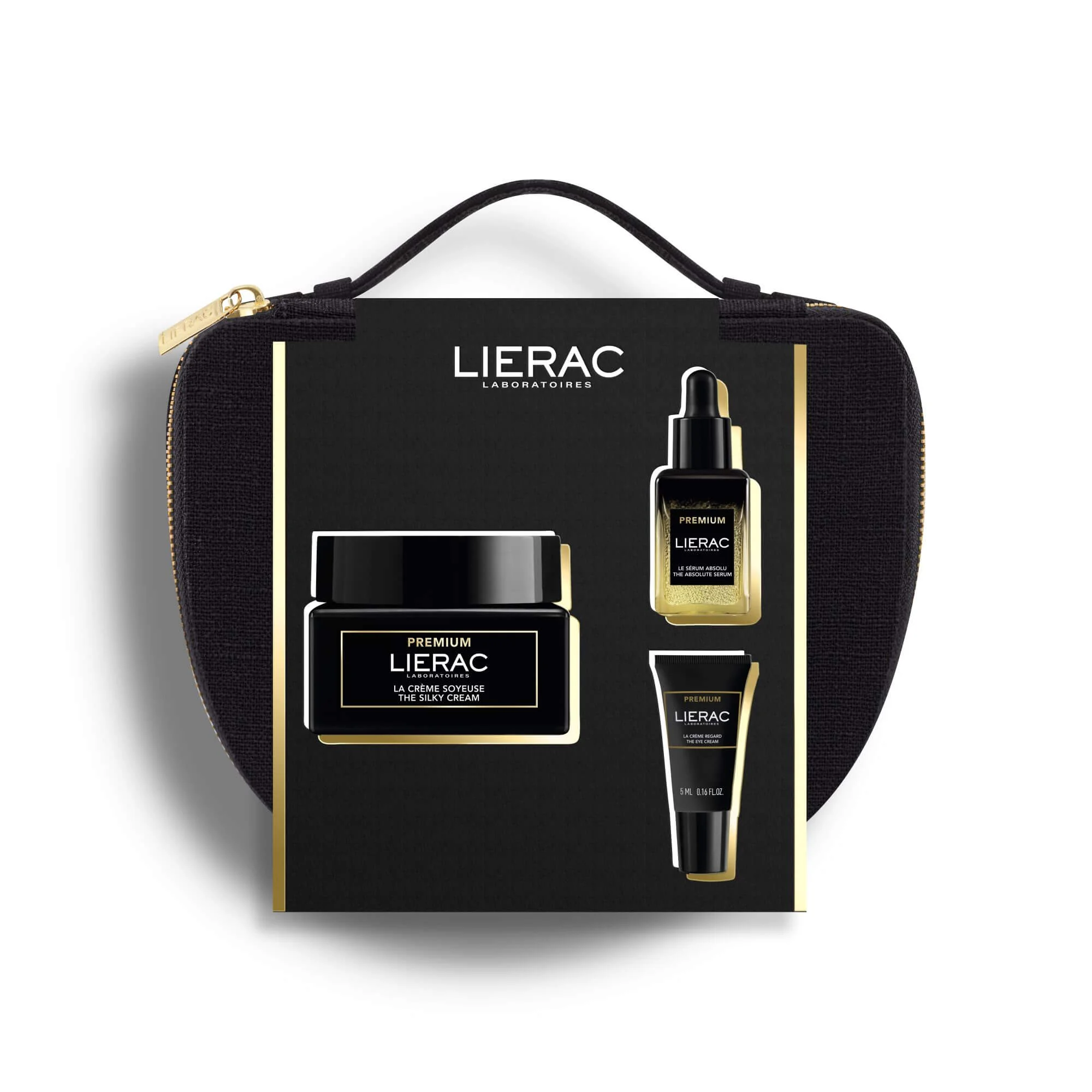 Lierac Premium Jedwabisty krem przeciwzmarszczkowy, 50 ml + serum regenerujące, 13 ml + krem pod oczy, 5 ml 