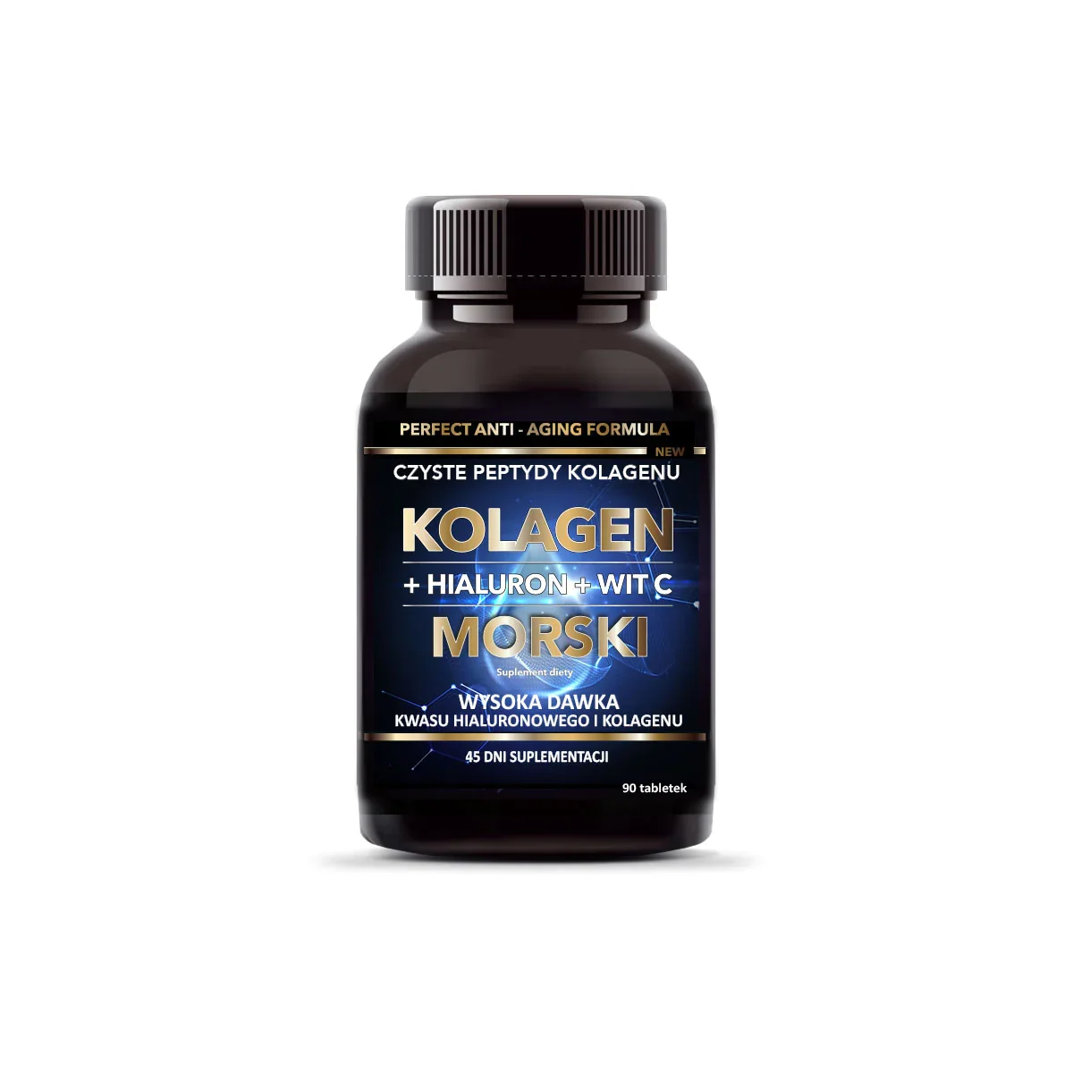 Intenson kolagen morski + hialuron + wit. C 500 mg, 90 tabletek