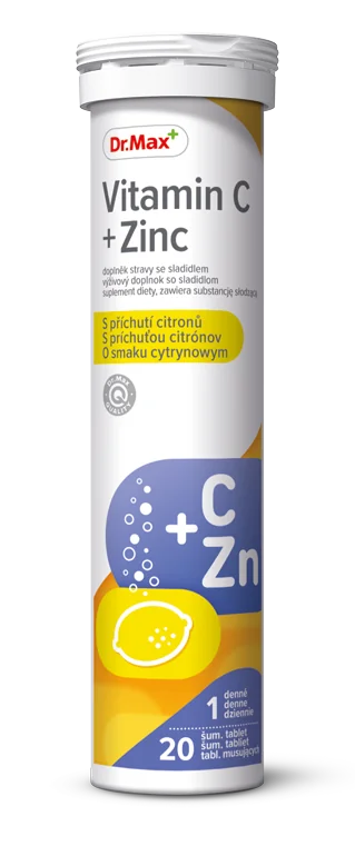 Witamina C+ Cynk Dr.Max, suplement diety, 20 tabletek musujących