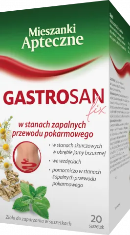 Gastrosan fix, (1,00 g + 0,66 g + 0,34 g)/saszetkę, zioła do zaparzania, 20 saszetek 