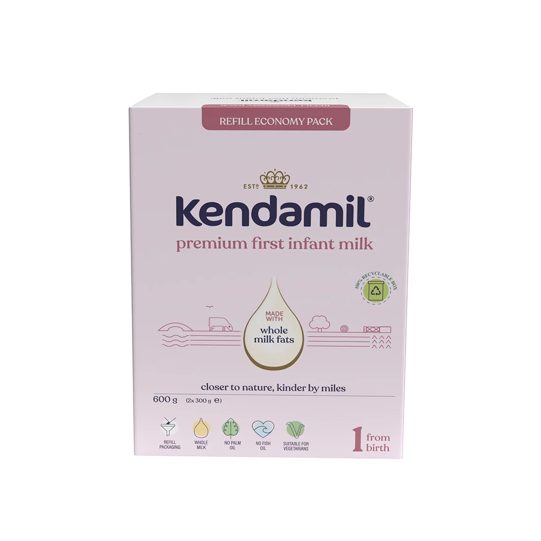 Kendamil Premium Box 1, mleko początkowe, 600 g