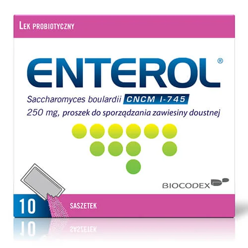 Enterol, 250 mg, proszek do sporządzania zawiesiny doustnej, 10 saszetek