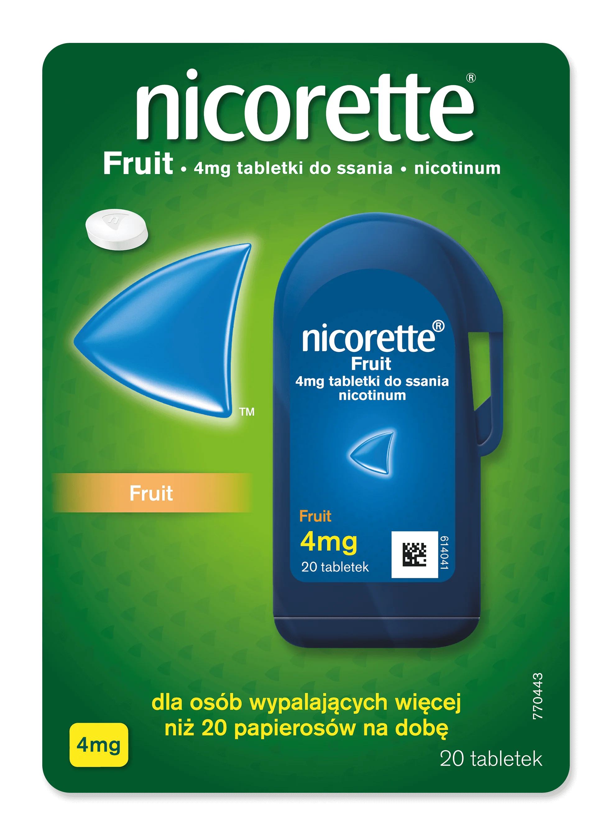 Nicorette Fruit, 4 mg, 20 tabletek do ssania