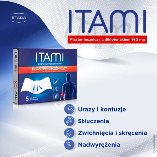 Itami 140 mg, plaster leczniczy, 5 plastrów