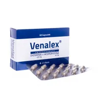 Venalex (zmikronizowana diosmina 450 mg + Hespedryna 50 mg), suplement diety, 60 kapsułek