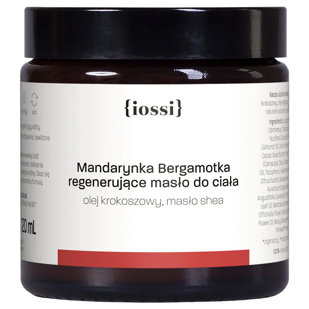 Mandarynka Bergamotka, Regenerujące masło do ciała. Olej krokoszowy, masło shea, 120 ml