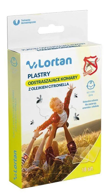 Lortan, plastry odstraszające komary, 18 sztuk