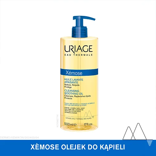 Uriage Xemose, olejek do kąpieli i pod prysznic, 500 ml