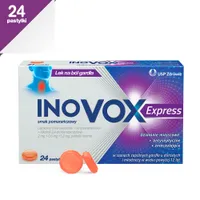 Inovox Express smak pomarańczowy, 2 mg + 0,6 mg + 1,2 mg, 24 pastylki twarde
