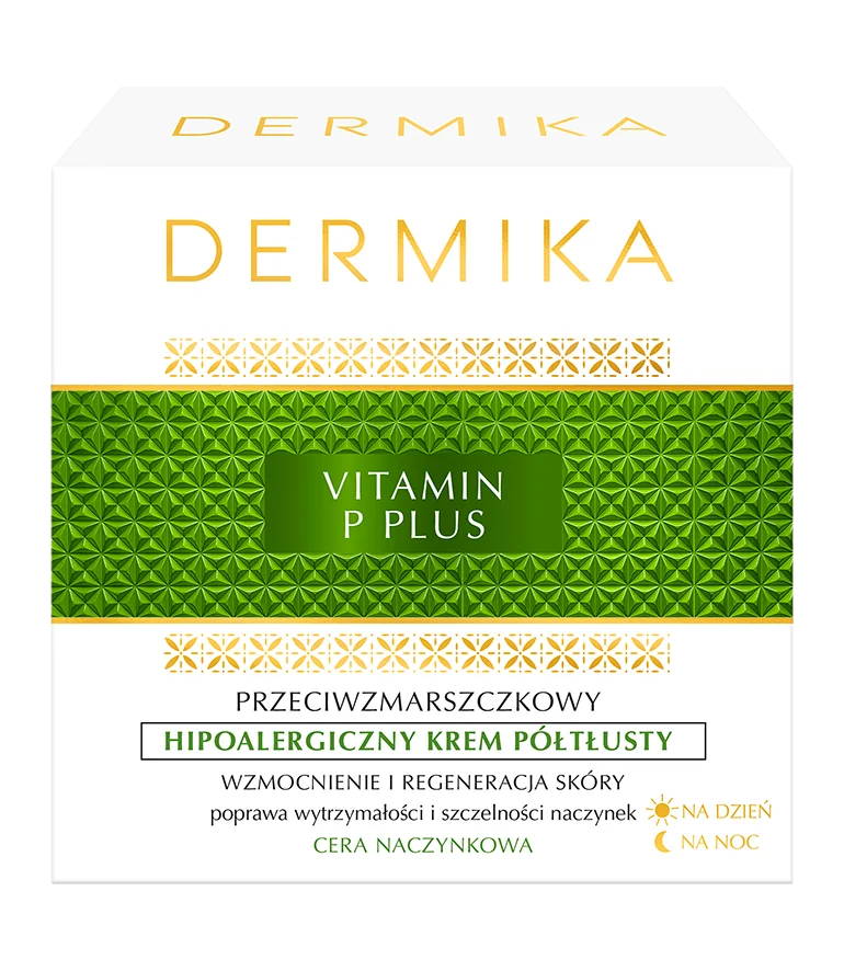 Dermika Vitamin P Plus hipoalergiczny krem półtłusty na dzień i na noc, 50 ml