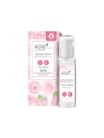 Floslek Rose For Skin różane ogrody, różane serum witaminowe 3 w 1, 30 ml