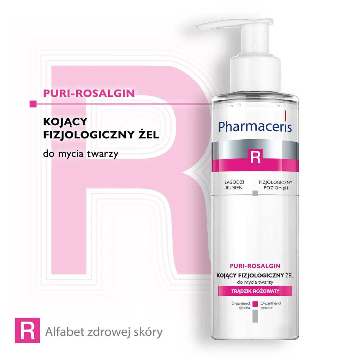 Pharmaceris R Puri-Rosalgin, kojący fizjologiczny żel do mycia twarzy i okolic oczu, 190 ml 
