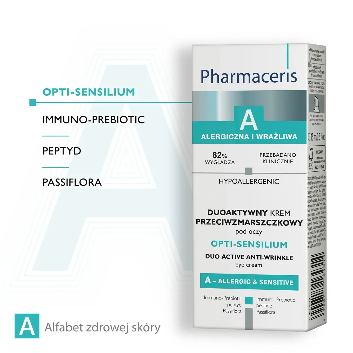 Pharmaceris A Opti-Sensilium Duoaktywny krem przeciwzmarszczkowy pod oczy, 15 ml 