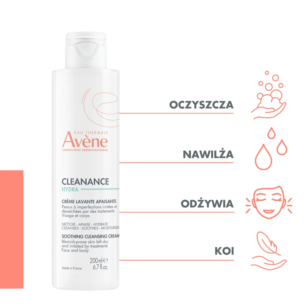 Avène Cleanance Hydra oczyszczający krem łagodzący, 200 ml