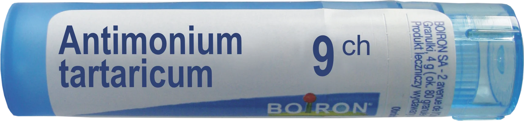 Boiron Antimonium tartaricum 9 CH, granulki, 4 g