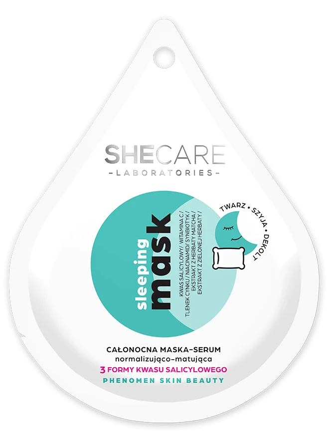 SheCare Sleeping Mask, całonocna maska-serum normalizująco-matująca