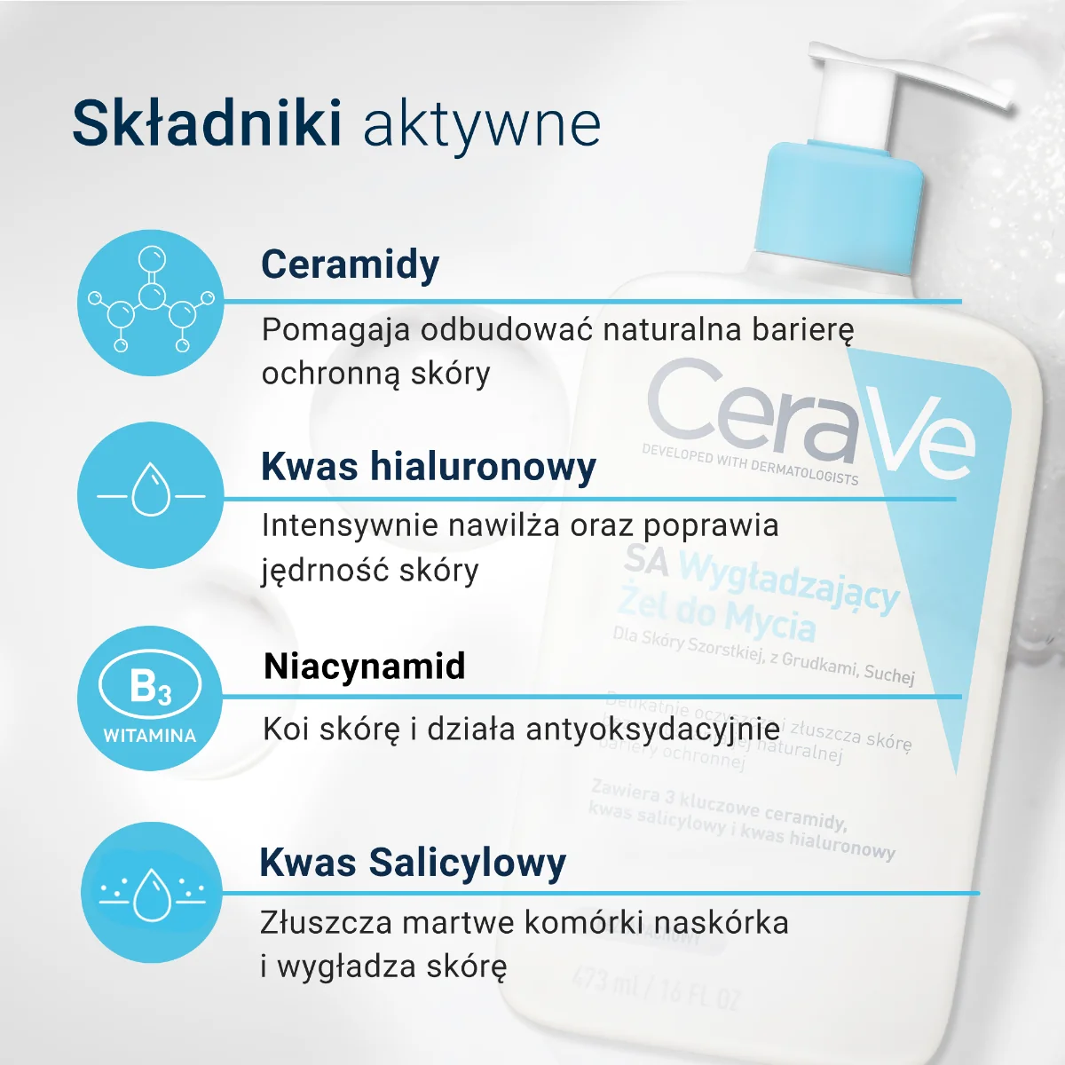 CeraVe wygładzający żel do mycia, 473 ml