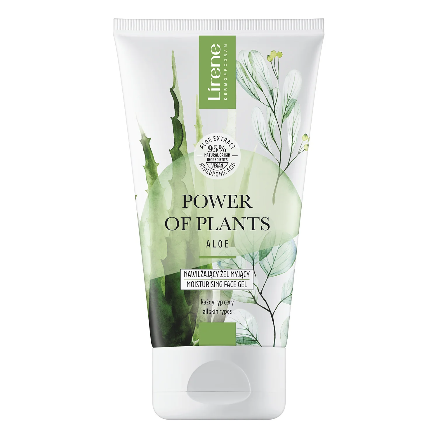 Lirene Power Of Plants Aloes, nawilżający żel myjący, 150 ml