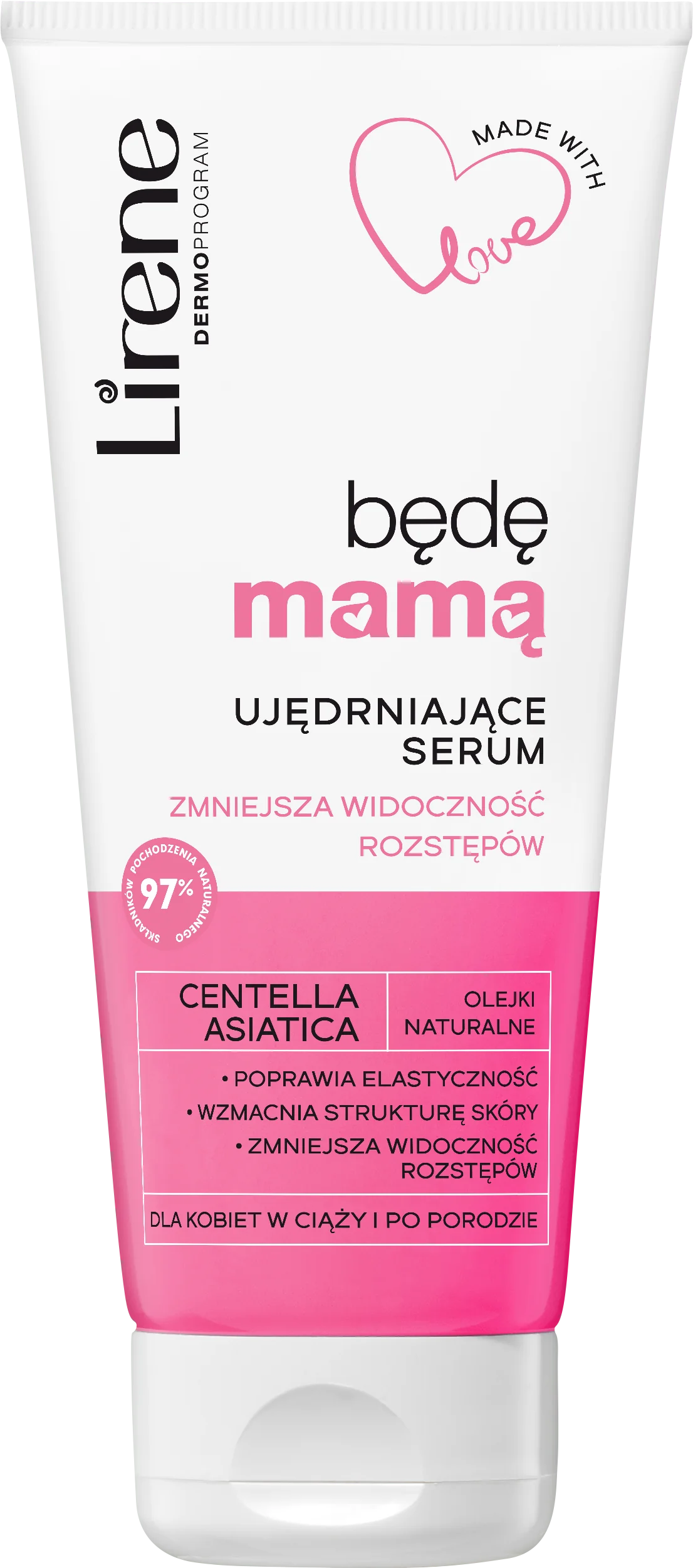 Lirene BĘDĘ MAMĄ ujędrniające serum przeciw rozstępom, 200 ml