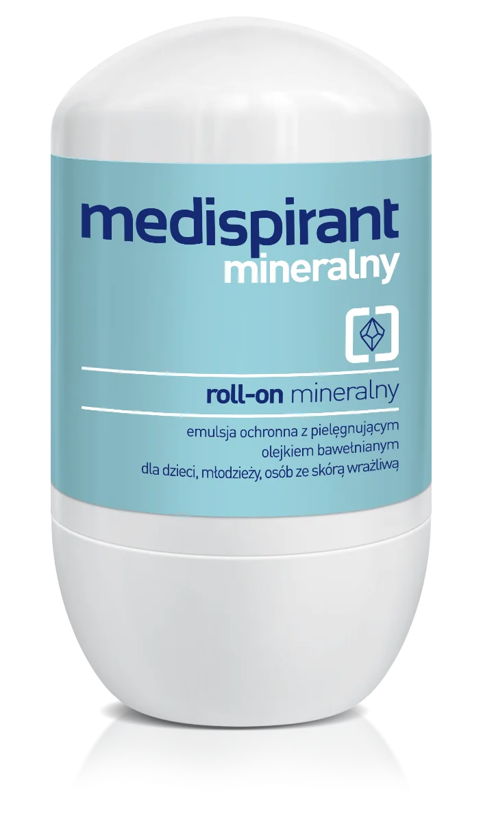 Medispirant Mineralny, antyperspirant mineralny roll-on, 40 ml