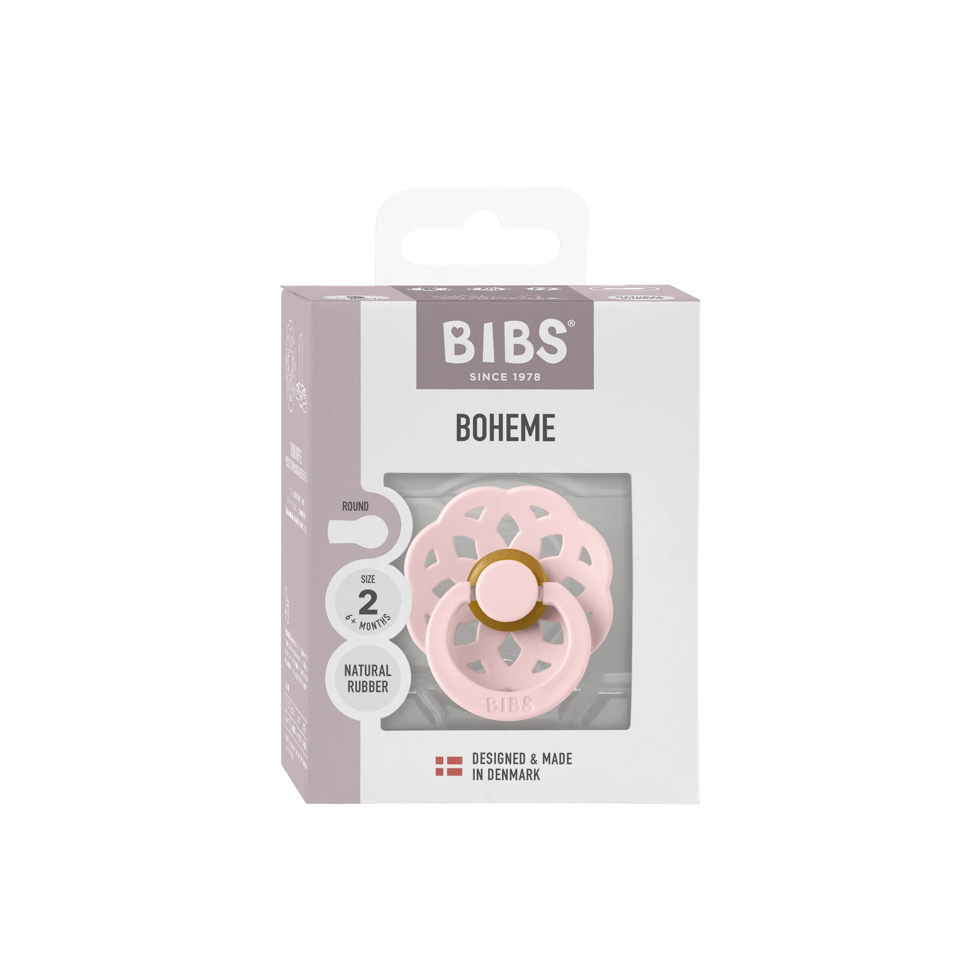 Bibs Pacifier Boheme Blossom smoczek lateksowy uspokajający, 1 szt.