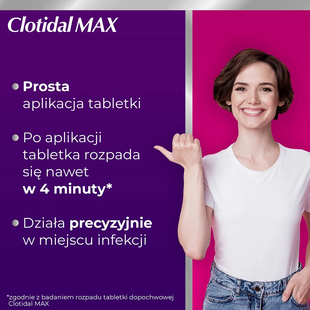 Clotidal MAX, 500 mg, 1 tabletka dopochwowa 