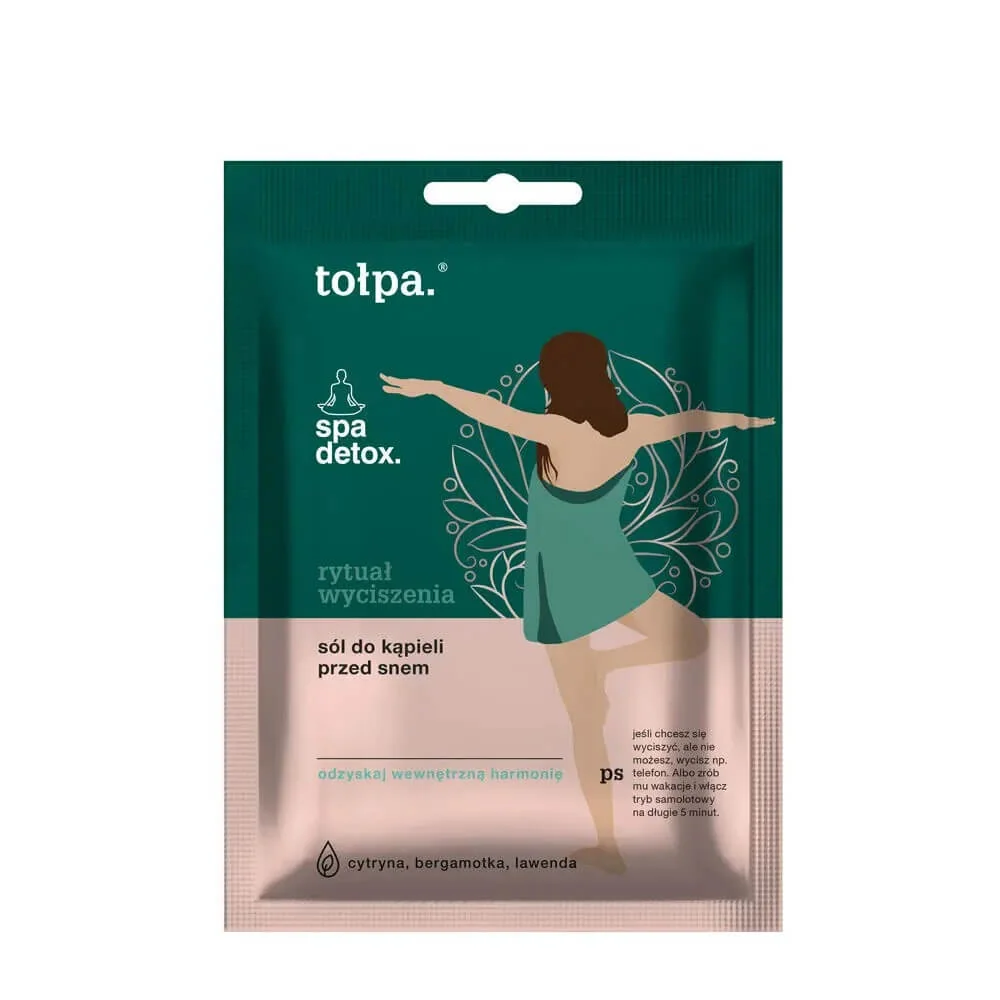 Tołpa Spa Detox, rytuał wyciszenia, sól do kąpieli przed snem, 60 g